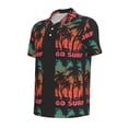 thumbnail image 2 of Balery Go Surfer Printed Men’s Short Sleeve Polo Shirt, Midweight Men's Shirt,Golf Polo shirts -Small, 2 of 9