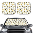 thumbnail image 2 of Balery 2 Piece Bees And Rainbows Car Windshield Sun Shade|Foldable Front Windshield Shade for Car Front Window for Most Sedans SUV Truck-Large, 2 of 7