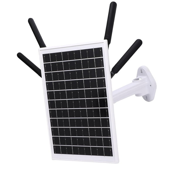 Solar Powered 4G LTE Modem Router with WiFi 6 Extender, 12W Solar Panel, 18000mAh Battery, IP66 Water Proof, 150M Range, SIM Card Slot for Camping