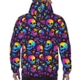 thumbnail image 7 of Haiem mushroom rainbow color Skull Patterned Men's Hoodie with Kangaroo Pocket - Ideal Pullover Sweatshirt for Daily Wear, Travel, and Home-Large, 7 of 7