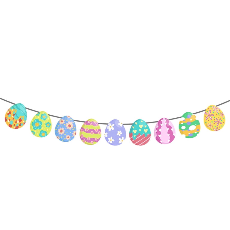 Pasen Decoraties Thuis Leuke Pasen Bunting met Hangende Swirl Happy