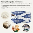 thumbnail image 6 of Simple Blue Daisy Floral Pattern Square Storage Bins with Handles Collapsible Containing Box 2 Packs, 6 of 9