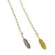 thumbnail image 5 of Vangania collar largo ajustable de plumas bicolor dorado plateado 100 cm, 5 of 8