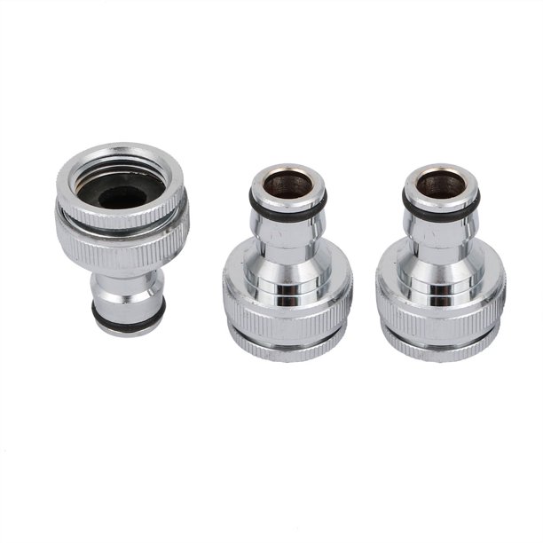 1/2BSP 3/4BSP Female Thread Faucet Aerators Adapters Silver Tone 3pcs