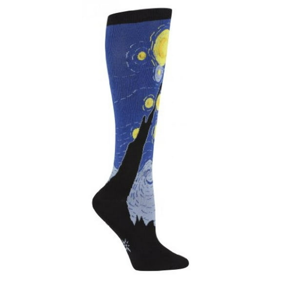 Sock It To Me Starry Night Knee High Sock (Blue) Size 5-10