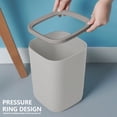 thumbnail image 4 of Coorders Bathroom Trash Can Small Garbage Can Plastic Wastebasket Trash For Toilet Office Bedroom Living Room With Pressure Ring, 4 of 7