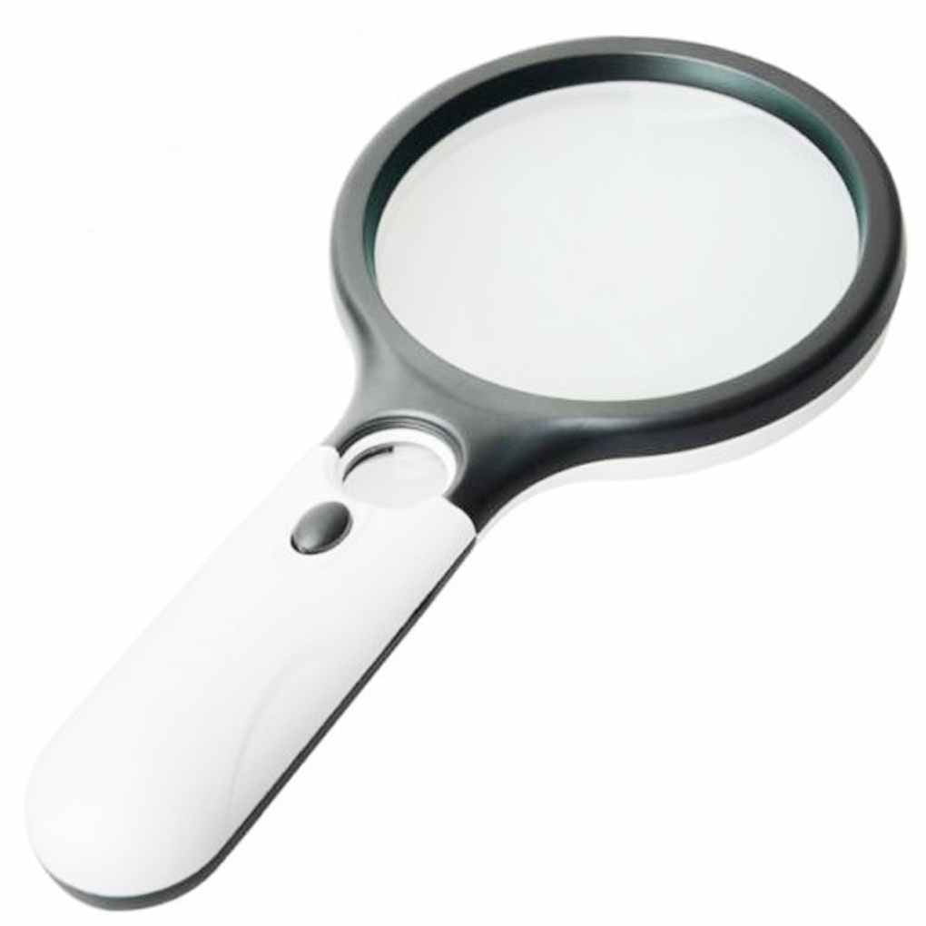 45X LED Magnifier Glass Reading Handheld Jewelry Magnifying PC Light Loupe Hot 
