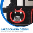thumbnail image 3 of DEXTRUS 63" Tall Gothic Cat Tree Tower - 5 Level Multi-Functional Cat Condo with Spider Hanging Balls, Climbing Ladder, Hammock, and Scratching Post for Indoor, Halloween Cat Furniture, Black, 3 of 10