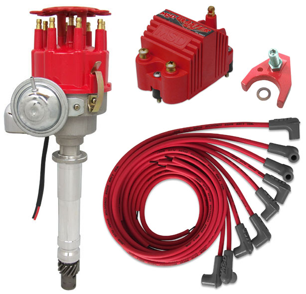 BRAND NEW IGNITION KIT COMPATIBLE WITH CHEVROLET,READYTORUN DISTRIBUTOR,MSD BLASTER SS COIL