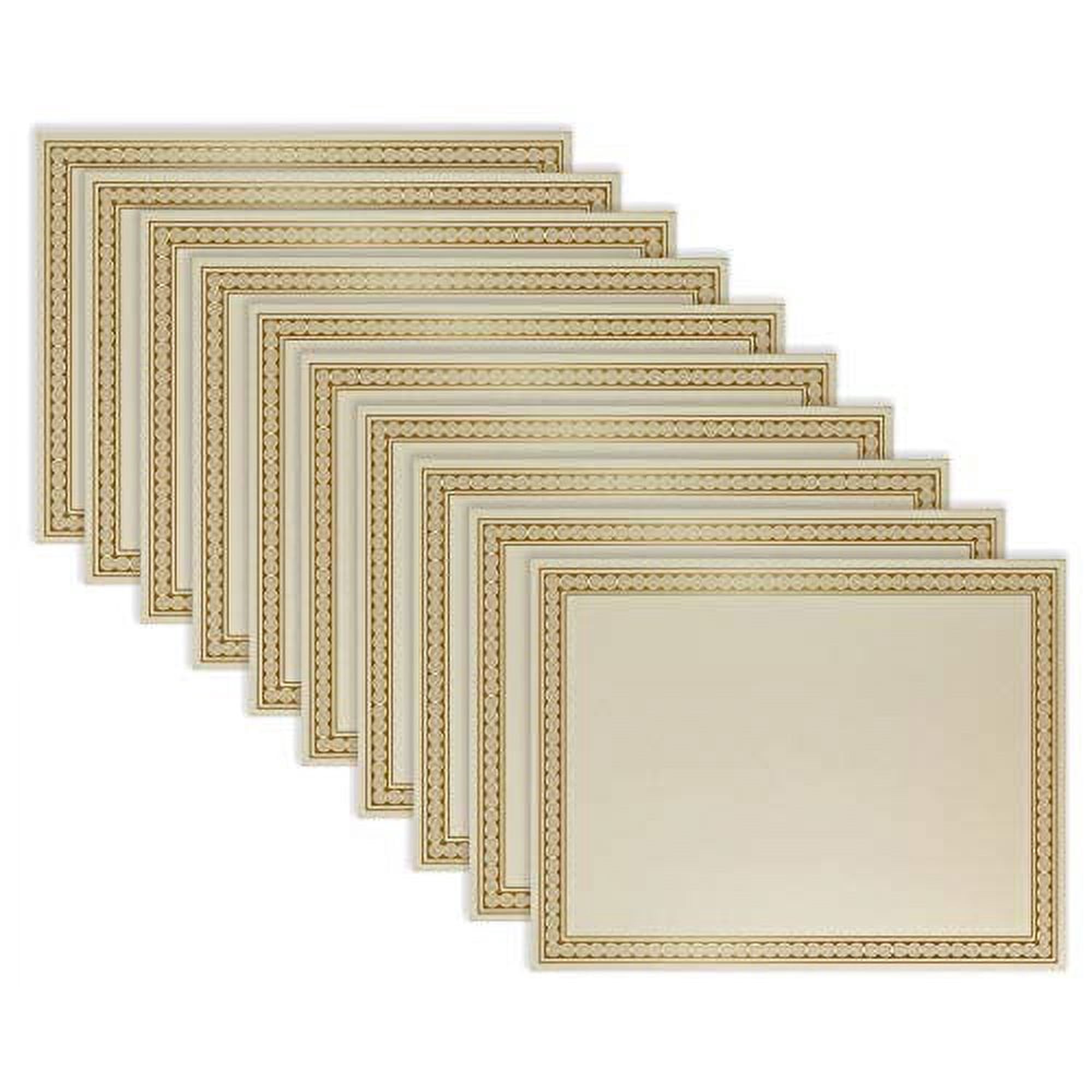 100 Sheet Award Certificate Paper, Gold Foil Metallic Border, Ivory Letter Size Blank Paper, by Better Office Products, Diploma Certificate Paper, Laser and Inkjet Printer Friendly, 8.5 x 11 Inches
