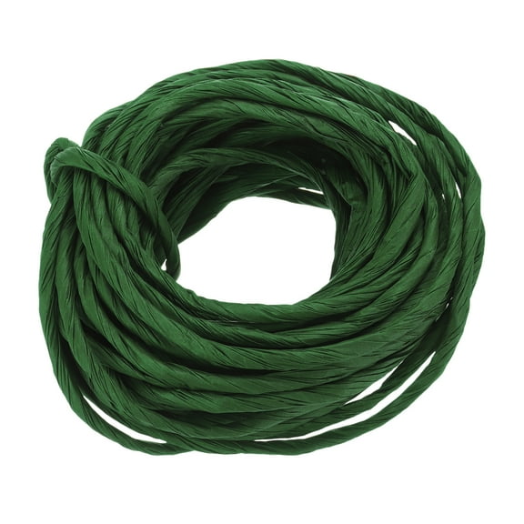 Raffia Paper Craft Rope Packing Rope 10.9 Yards Handmade Twisted Paper Craft String/Cord/Rope Deep Green