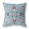 thumbnail image 5 of Amrita Sen Designs  16 x 16 in. Paisley Leaf Geo Broadcloth Indoor & Outdoor Zippered Pillow - Grey & Pink, 5 of 5