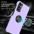 thumbnail image 7 of for Samsung Galaxy A05S Case, 360° Rotatable Ring Holder Kickstand Dual Layer Military-Grade Drop Tested Protection Support Car Holder Mount Magnetic Absorbing Bumper Phone Case, Purple, 7 of 7