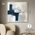 thumbnail image 5 of Tides of Indigo Canvas Neutral Abstracts by Art Remedy, Silver Frame, 40" x 40", 5 of 7