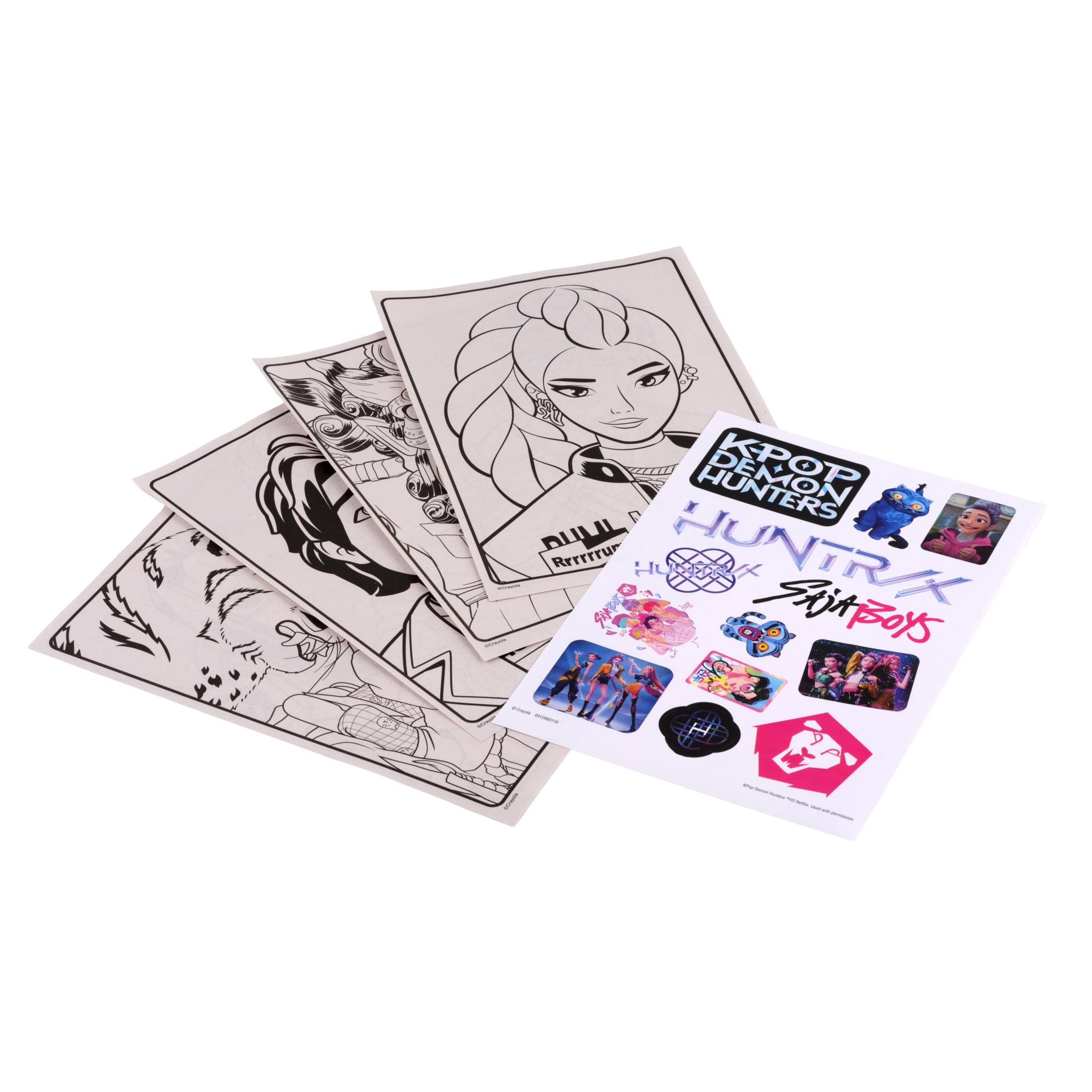 Crayola K Pop Demon Hunters Coloring Book, 96 Pgs, Arts and Crafts, Screen Free Activity, Coloring Supplies, K Pop Demon Hunters Gift for Kids, 3+
