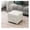 3d White, variant on 17.5" Rolling Storage Ottoman, Linen Footrest Stool Coffee Table - Grey