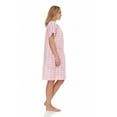 thumbnail image 3 of Dream8teen Women's Snaps Front Closure House Dress Sleeveless Woven Housecoat Duster Lounger Robe 2017 Pink Plaid 3X-Large, 3 of 5