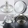 thumbnail image 2 of Creative Home 2.5 Qt Stainless Steel Whistling Tea Kettle, Opaque Black, 2 of 7