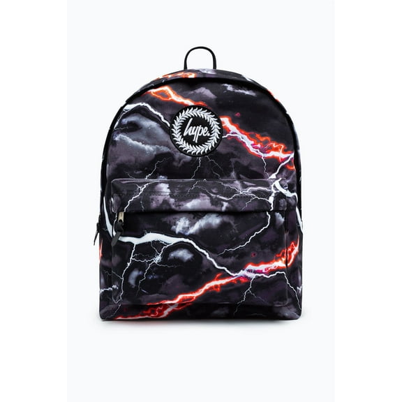 Hype Unisex Black Smokey Storm Outline Crest Backpack