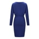 thumbnail image 4 of Mujer Moda Temperamento Color sólido Mangas largas Cuello en V Irregular Vestido con volantes Fridja  yut6660, 4 of 7