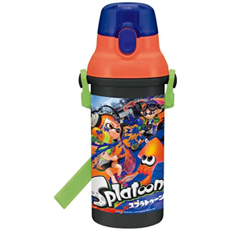 Skater Straight Drinking Water Plastic One-Touch Bottle 480ml Splatoon 2 Japan