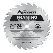 Freud Avanti 7-1/4 in. Dia. x 5/8 in. Carbide Tip Steel Framing Blade 24 teeth 1 pc.