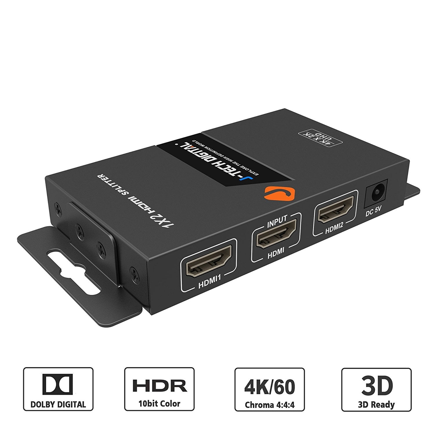 HDMI UHD Splitter 1x2 4K@60Hz 1080P Full 3D HDMI 2.0 HDCP 1.4 2.2 support 