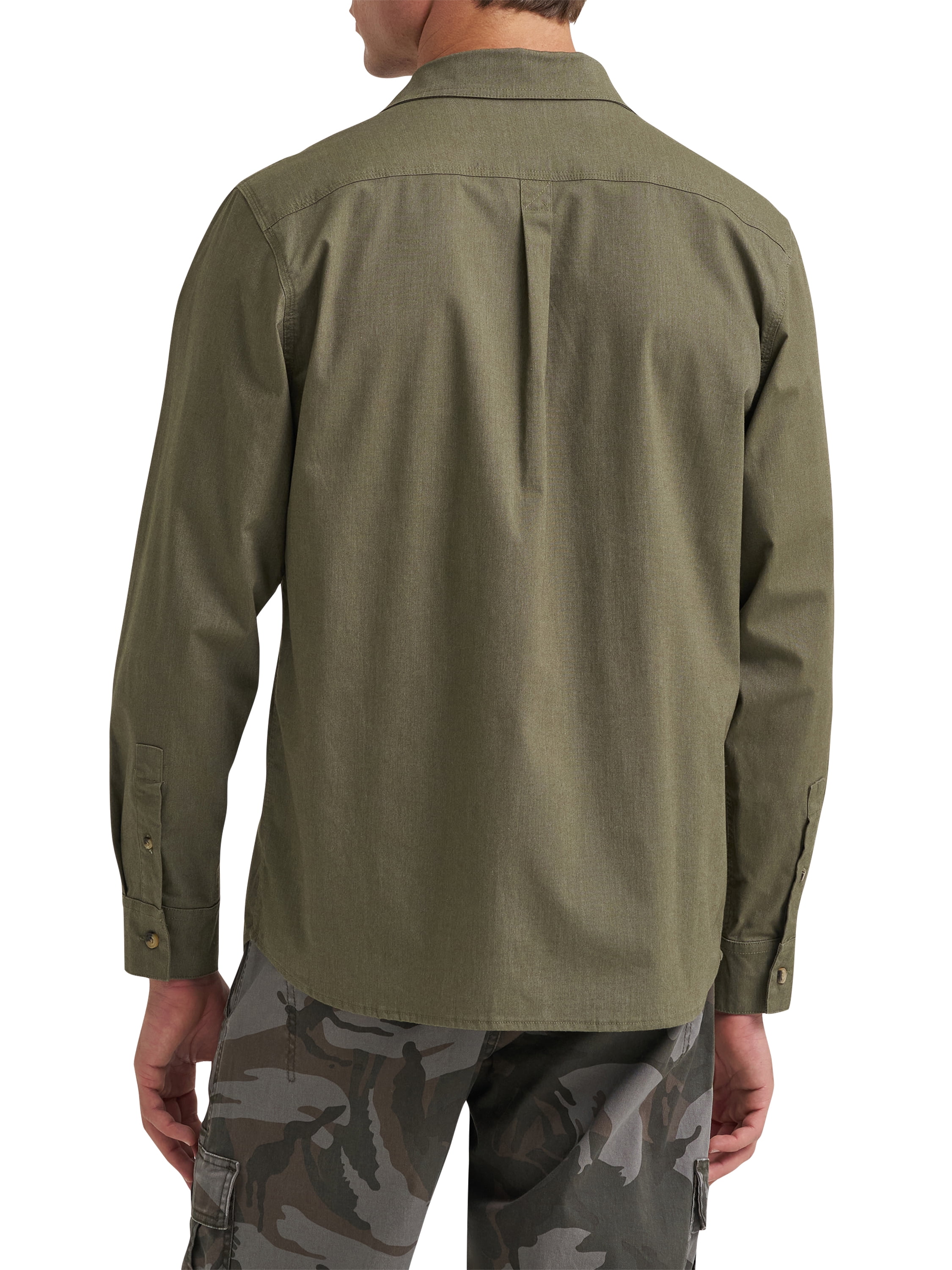 Wrangler® Mens Long Sleeve Heritage Solid Shirt
