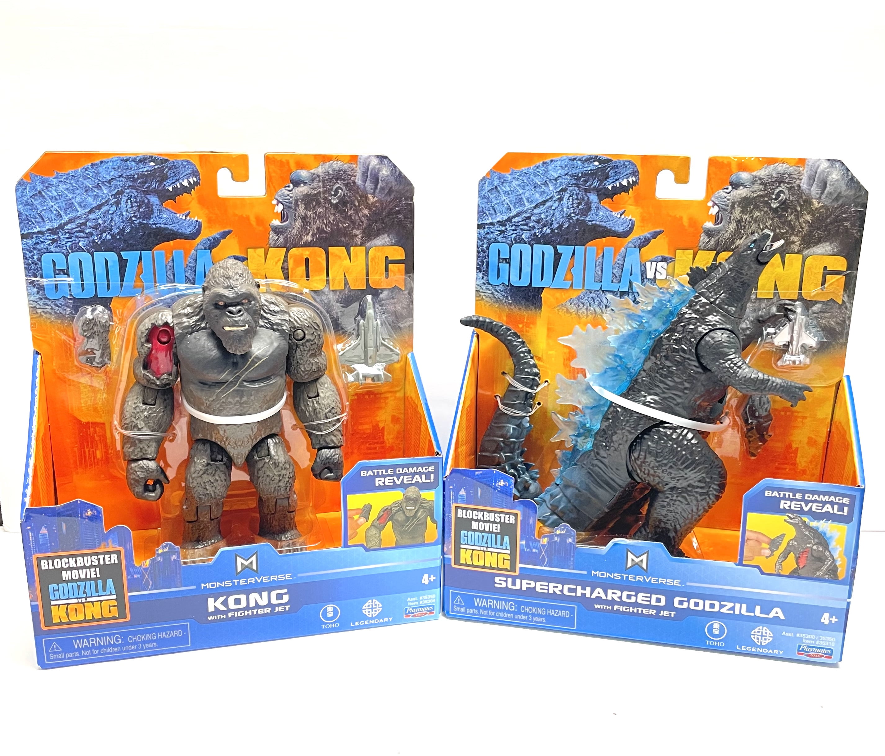 New Supercharged Godzilla Playmates Godzilla vs Kong 6" Action Figure 