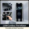thumbnail image 3 of Inflador eléctrico de presión de aire Digital inteligente portátil, bomba inalámbrica negr Aumotop  Inflador eléctrico, 3 of 7