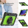 thumbnail image 3 of Case for Samsung Galaxy Tab S10 Lite/S10 FE/S9 FE 10.9 Inch with Screen Protector, 360 Degree Rotating Kickstand Hand Strap Heavy Duty Shockproof Cover with Shoulder Strap, Lime PC, 3 of 7