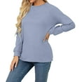 thumbnail image 3 of Aiyino Womens Sweatshirts Casual Loose T Shirts Crewneck Long Sleeve Pullover Tunic Tops, 3 of 6