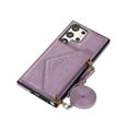 thumbnail image 5 of Decase Samsung Galaxy S24 Plus Wallet Case with Crossbody Lanyard Strap,Elegant Style Magnetic Buckle Leather Back Flip Card Holder Ultra Thin Phone Cover for Samsung Galaxy S24 Plus,Purple, 5 of 10