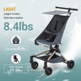 thumbnail image 3 of Roromall Lightweight Baby Stroller for Toddlers, Stroller for Airplane with Carry Bag and One-Handed Folding Baby Stroller, Compact Stroller with Adjustable Awning, 3-Point Belts and Safety Lock, 3 of 8