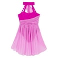 thumbnail image 4 of TSSOE Girls Halter Cutout Back Gymnastics Leotard Wrap Chiffon Skirts for Ballet/Lyrical Dance/Ice Rose 8, 4 of 7