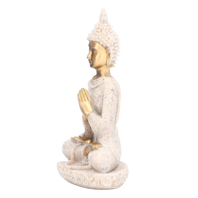 Estatua Buda Estatua Artesan Artesanía Grabación Clara Resina Fuerte Resina Meditante Estatua de Buda Para El Pasillo