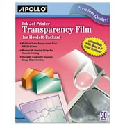 1PK Quick-dry Color Inkjet Transparency Film With Handling Strip, Letter, Clear, 50-box