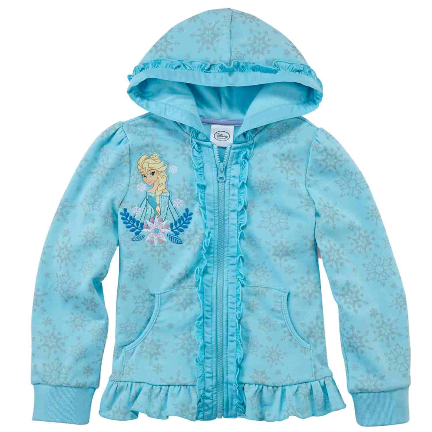 Disney Toddler Girls Frozen Elsa Hoodie Sweatshirt Blue Snowflake