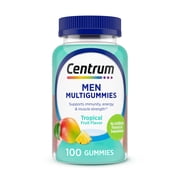 (4 pack) Centrum Men's Multivitamin Gummies, Immune, Energy, Healthy Appearance Support, 100 Count, 50 Day Supply