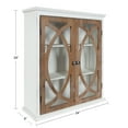 thumbnail image 2 of Kate and Laurel Quinlan Rustic Cabinet, 24" x 8" x 28", White and Rustic Wood, 2 of 7