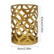 thumbnail image 3 of Candelabro geométrico de oro | Candelabro de hierro calado • Tono dorado • Decoración moderna del hogar • Tamaños variados 2,36x2,36x1,97 pulgadas – 3,35 pulgadas | Ligero | Adorno de una pieza, 3 of 6
