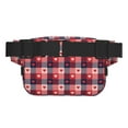 thumbnail image 3 of Kdxio Heart Plaid Crossbody Double Layer Waist Bag Belt Bag for Unisex Fanny Pack Fashion Waist Packs for Hiking Running Shopping Traveling, 3 of 9