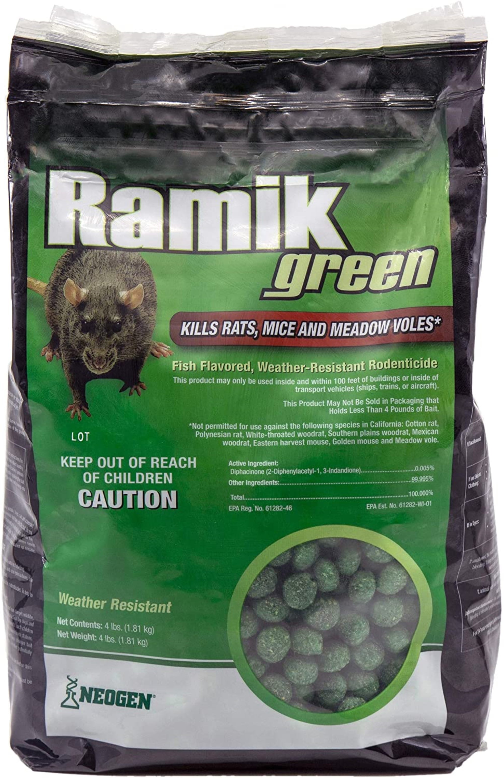 Neogen Ramik Green Fish Flavored Weather Resistant Rodenticide Nuggets