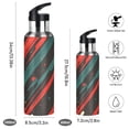 thumbnail image 2 of Yayeee 33oz Insulated Water Bottle Double Wall Stainless Steel with Flip Straw Lid, Green Stars Abstract, 2 of 7