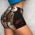 thumbnail image 4 of Logiee Whimsical Halloween Skeletons Print Women's Biker Shorts,Workout Gym Shorts,Scrunch Shorts,Tummy Control Hidden Scrunch Running Yoga Shorts-X-Large, 4 of 8