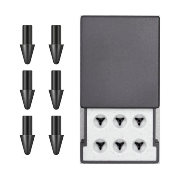 LinQingQ 【6PCS Original】 Tips for Remarkable Paper Pro Pen Tips Replacement Tibs for Remarkable Paper Pro Pen Nibs, Carbon-Filled Nibs Tips/Nibs with Storage Box (6*Paper Pro Pen Tips-Black)
