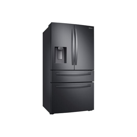 Samsung - 28  cu. ft. 4-Door French Door Refrigerator with FlexZone Drawer - Black stainless steel