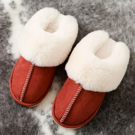 

TYHTH Luxurious Solid Color Fluffy Slippers - Ultra-Soft Sole Cozy Platform Design Plush Lined Backless & Non-slip - Quiet Mute Shoes for Ultimate Comfort