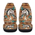 thumbnail image 5 of XYZCANDO 2 pcs Car Interior Decor for Auto Interior Front Seat Cover Easy Install Easy to Install, Truck SUV Van Car Seat Covers, Horse Pattern, 5 of 10