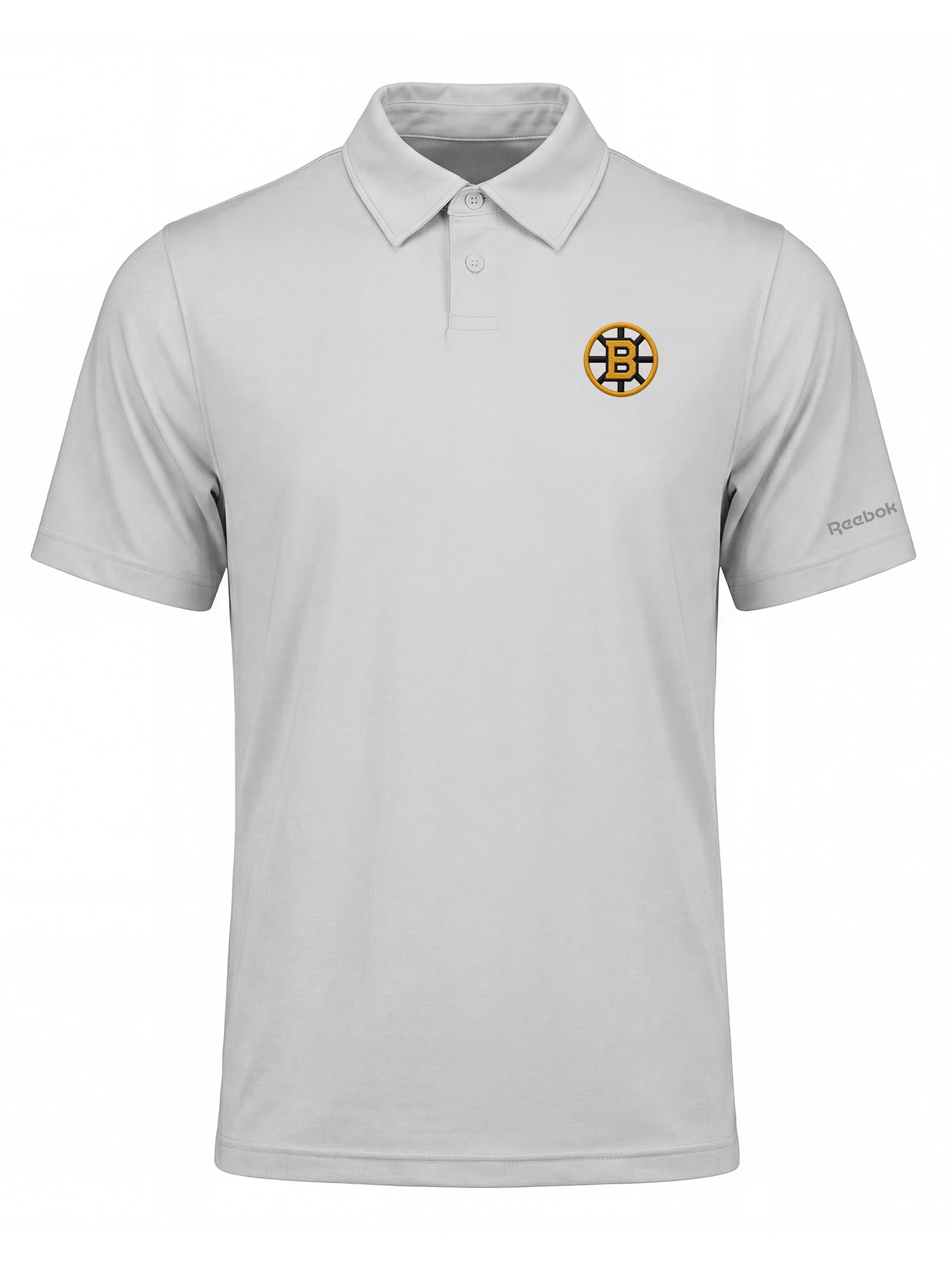 Boston Bruins Reebok Mens Gray Short Sleeve Polo Shirt